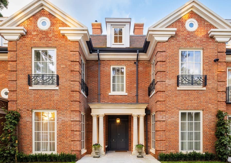 Black traditional with columns