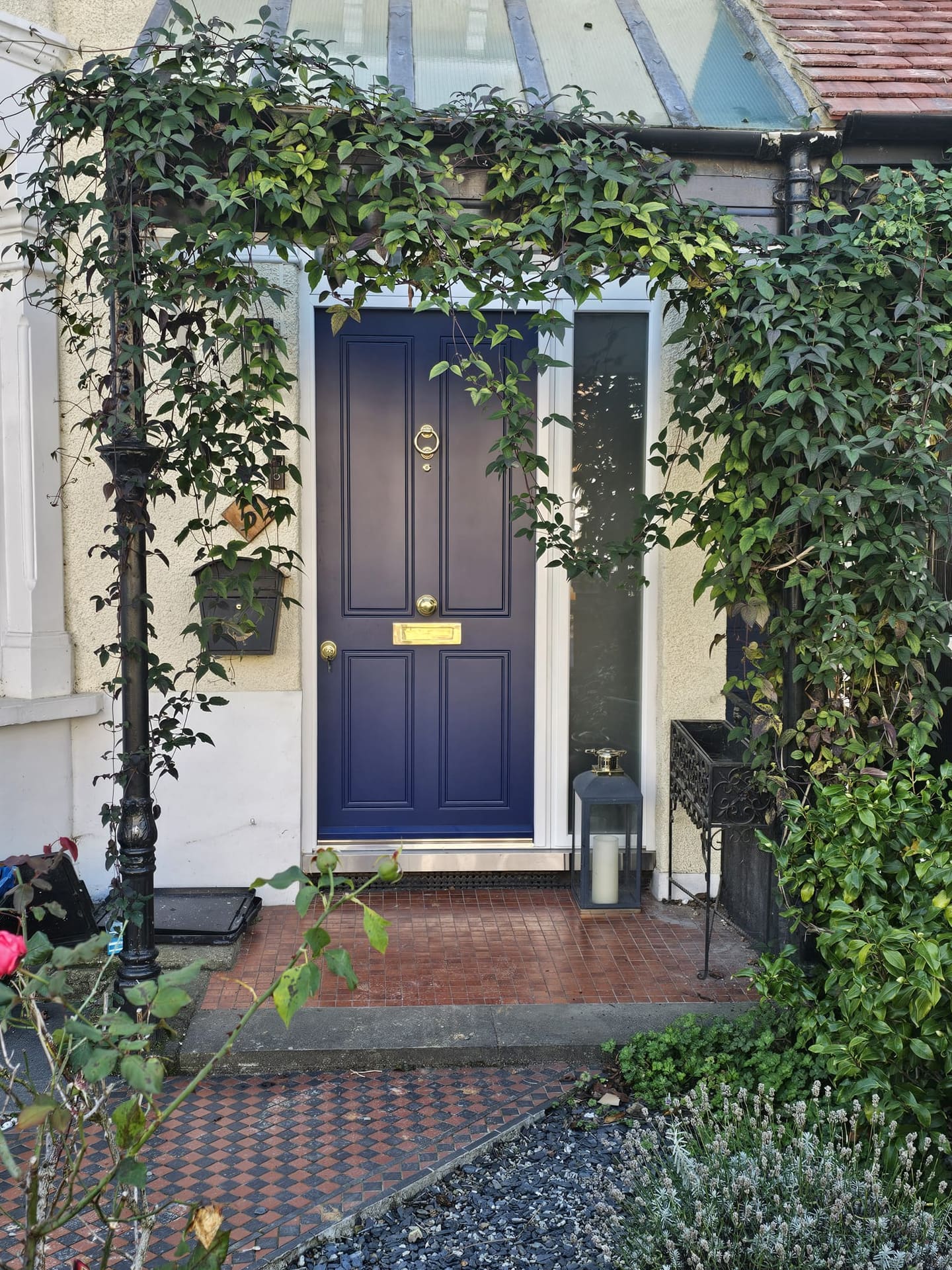 Navy traditional with brass knocker